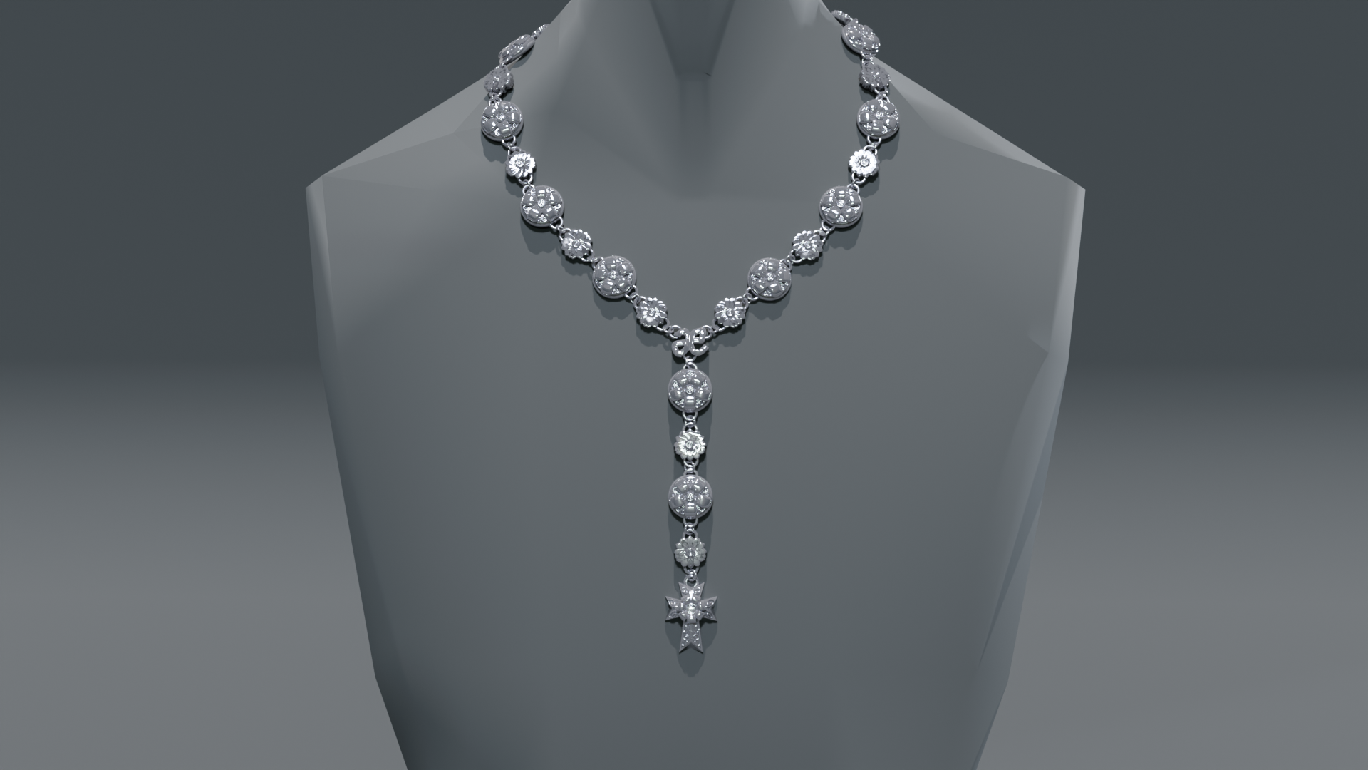 Garden of Odawara Y-Drop Cross Chain